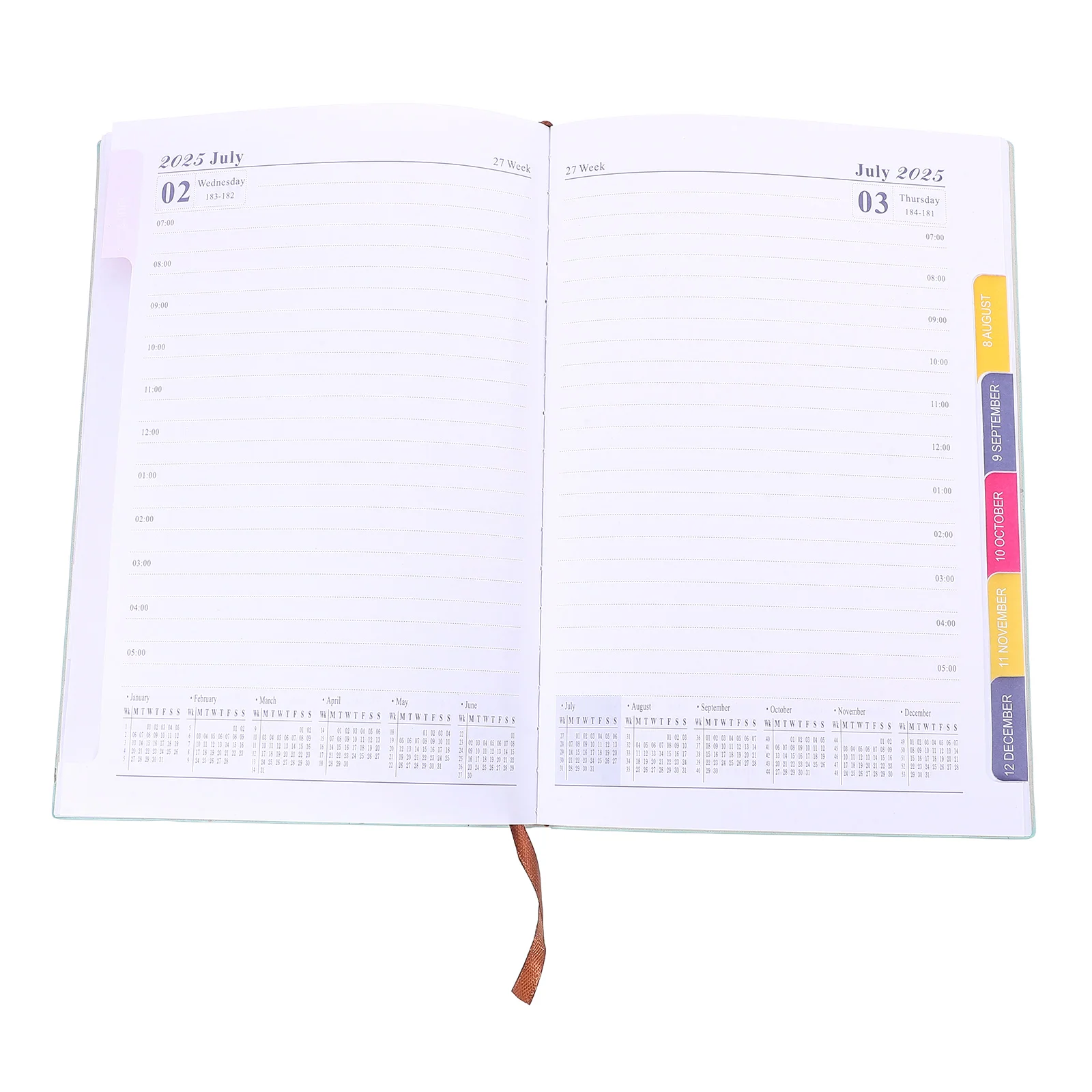 2025 Schedule Calendar Teacher Plan Book Salon Appointment Books Daily Planner Spiral Notebook 