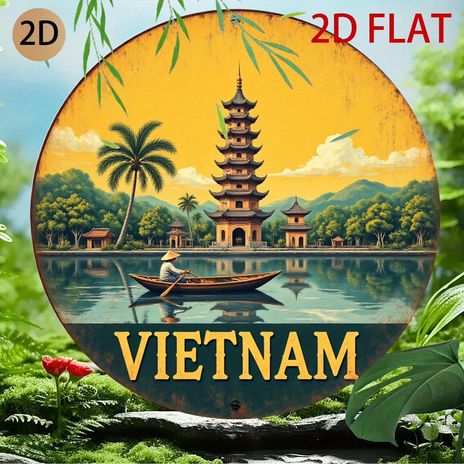 2D Flache Vintage Vietnam-Land – Home Decor Vietnam Bewertung und Preis