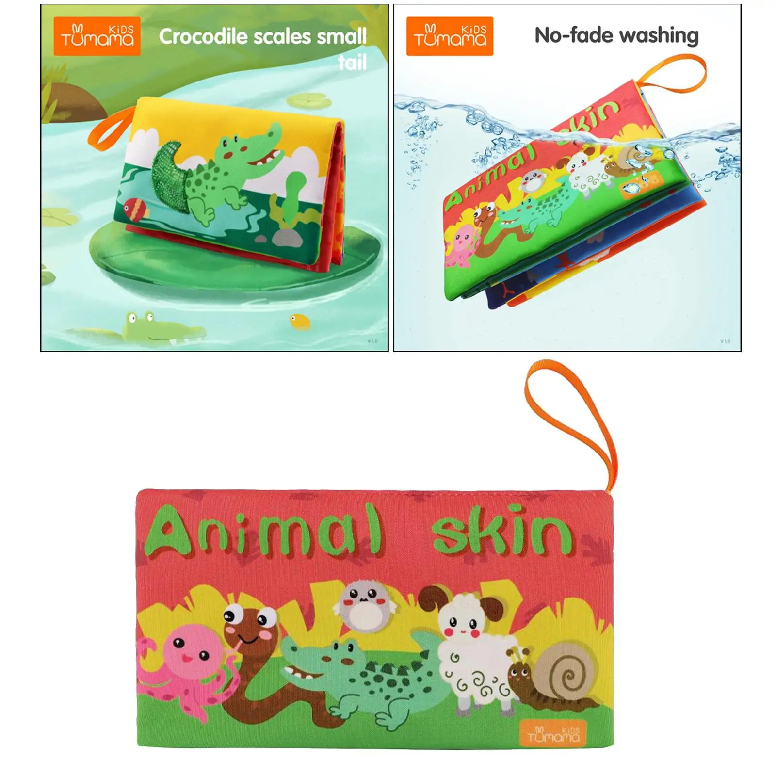 Portable Cloth Book Infants Rattle Sound Crib Teething Books Baby Learning