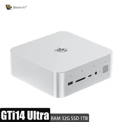 Beelink GTi14 AI Voice Mini PC Intel Ultra 7 155H Ultra 9 185H 32GB DDR5 1TB SSD Gaming Computer Wifi7 BT5.4 Desktop Laptop