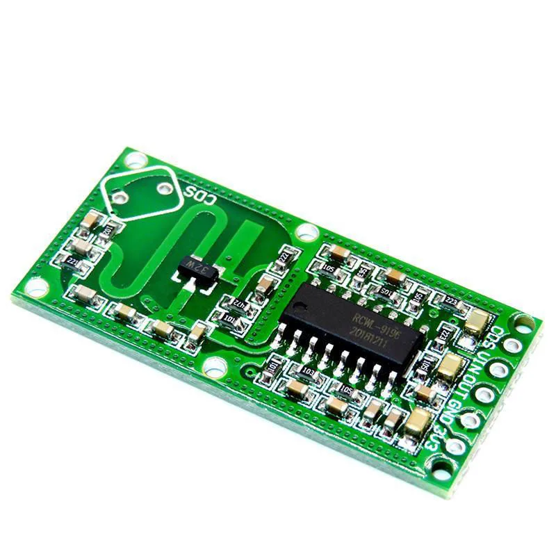 Módulo de sensor de radar de microondas RCWL-0516, interruptor de inducción de cuerpo humano, sensor inteligente, 5 unids/lote