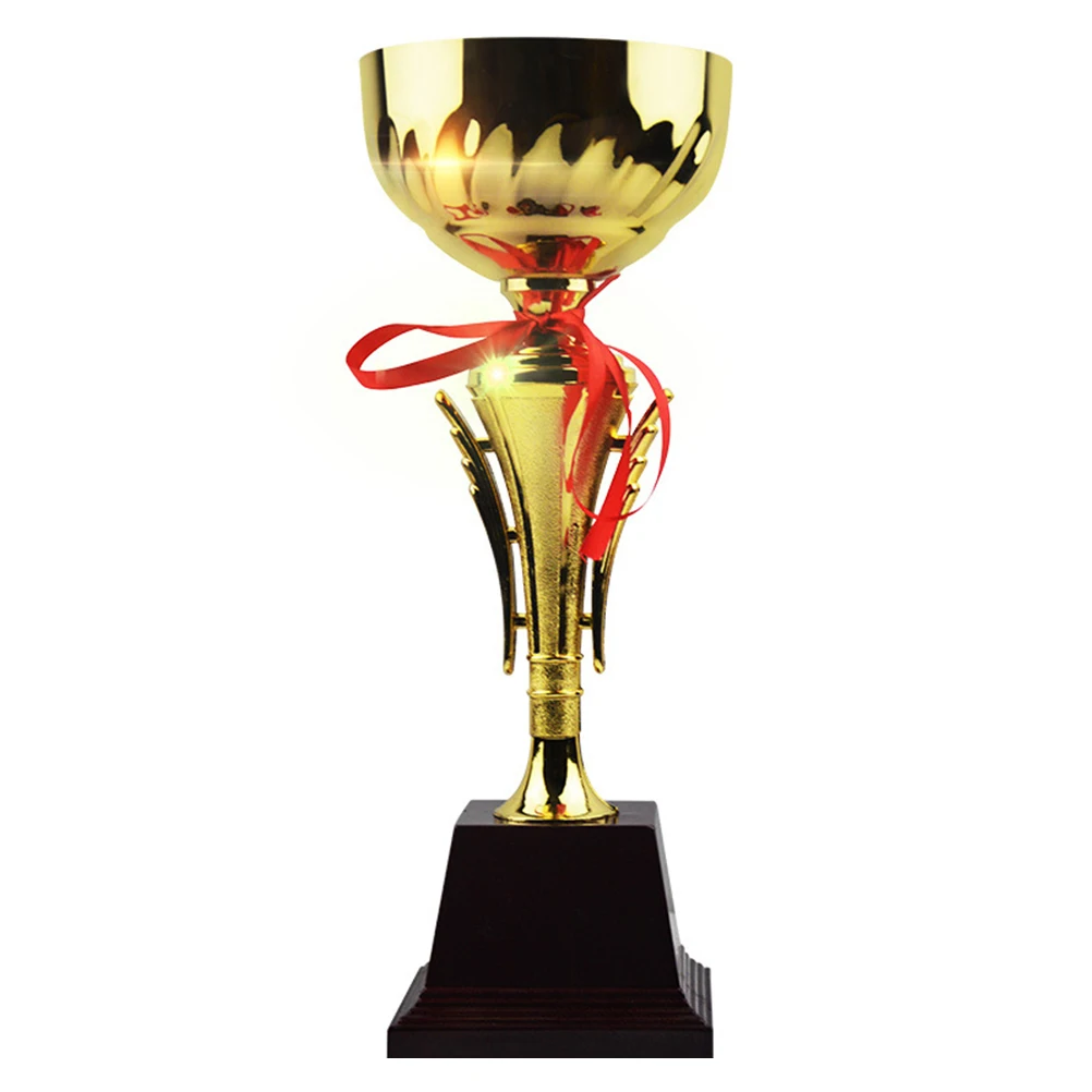 

Metal Trophy with Black Base Golden Cup Design for Sports Competition Basketball Game Awards Ceremony Team Souvenir