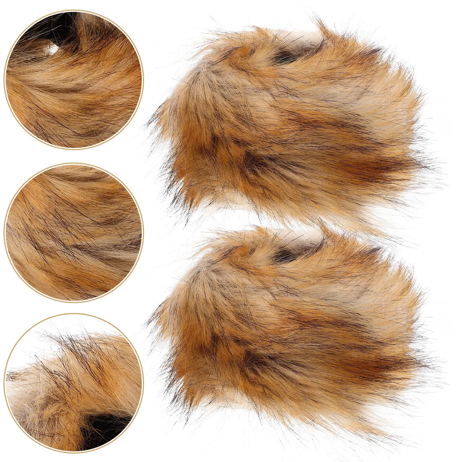 

2 pcs Bands For Warm Cuffs Winter Wrist Cuffs Winter Wrist Bands Cozy Arm Warmers For Outdoor Indoor Use