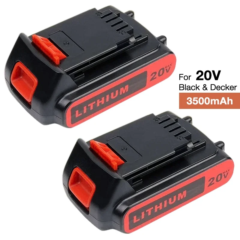 2pcs /lot LBXR20 Battery for Black & Decker 18V 20V 3.5 Ah Li-Ion Replacement LB20 BL2018 LBX20 GKC1825L GTC1850L20 STC1850