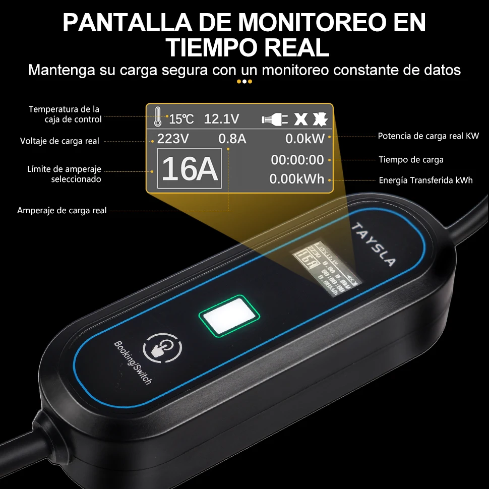 TAYSLA GBT شاحن 3.5KW الولايات المتحدة التوصيل نيما 5-15 120 فولت سيارة كهربائية كابل شحن المحمولة شاحن سيارات كهربائية ل BYD