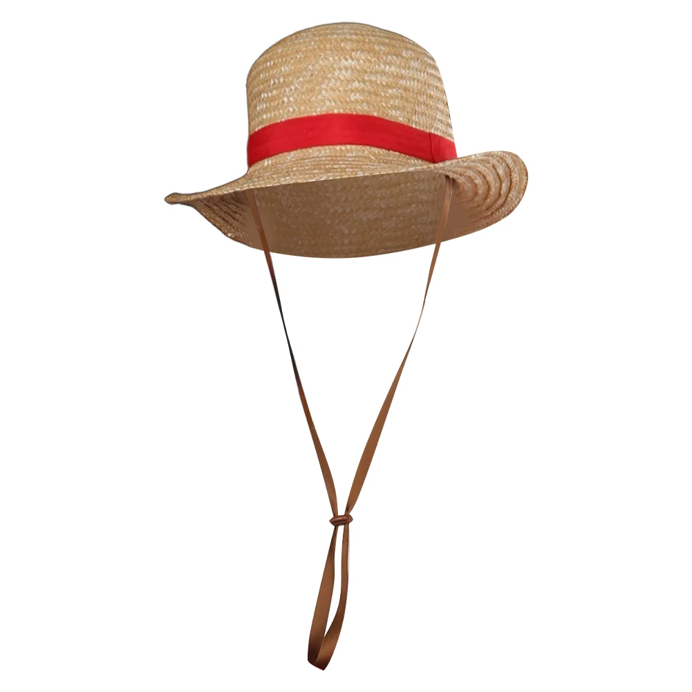 Chapeau de paille Luffy Cosplay Set pour adultes, accessoires de costume, casquette de déguisement, pièce, action en direct, TV, Halloween