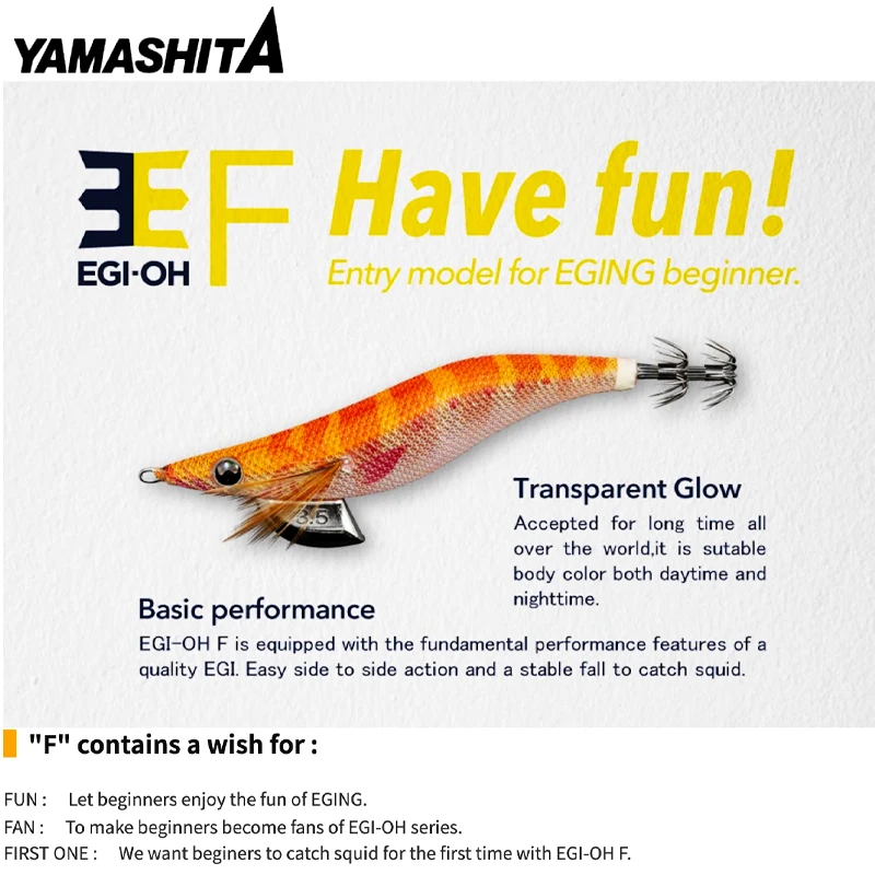 

2024 YAMASHITA NEW EGI-OH F 3.5 SQUID JIGS 20G TRANSPARENT GLOW WOOD SHRIMP BAIT ROCK BOAT FISHING EGI LURE SQUID HOOK