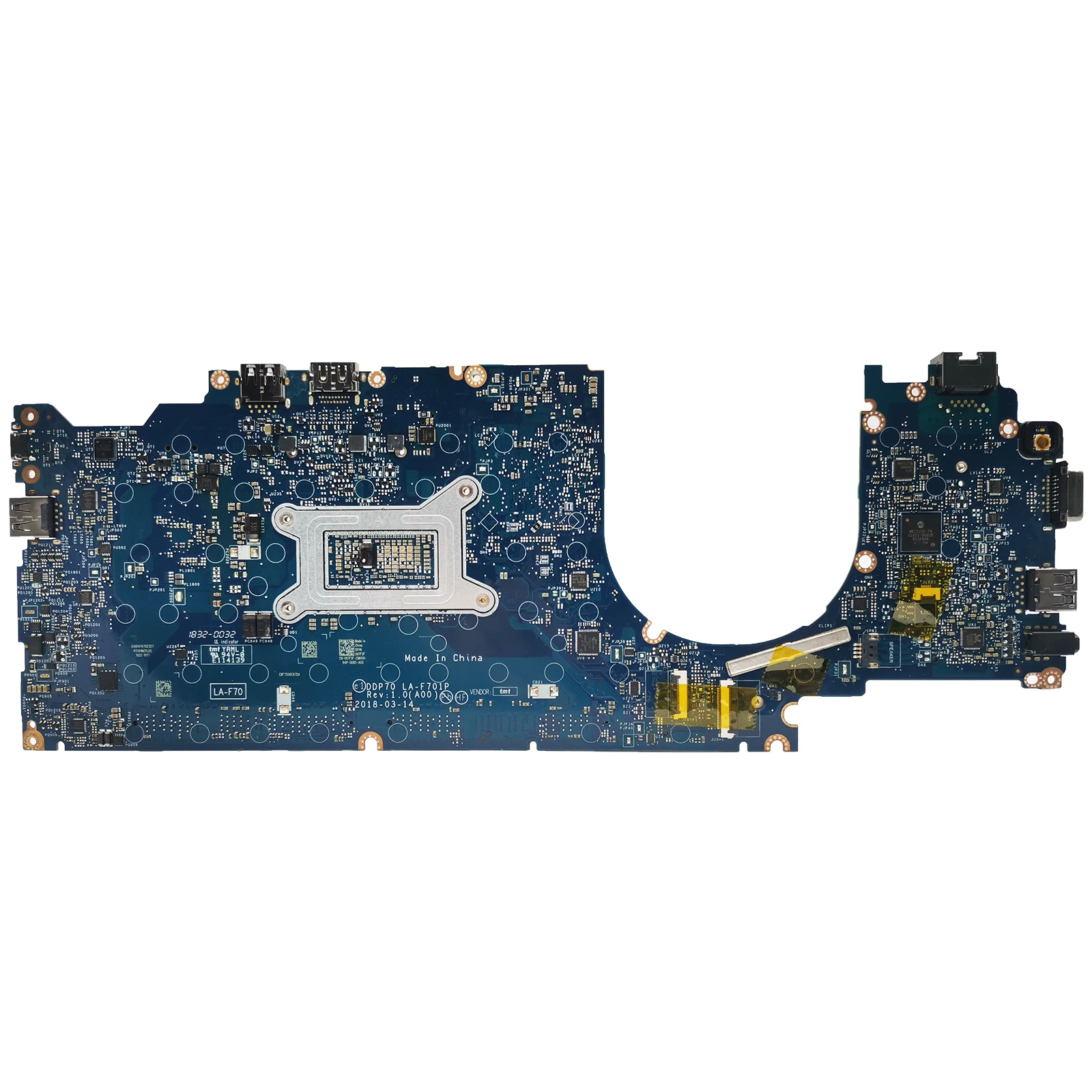 DDP70 LA-F701P para Dell Latitude 5491 Laptop Mainboard, 058YYD 04HYMM 061FGF CPU i5 i7 8ª Geração Notebook Motherboard