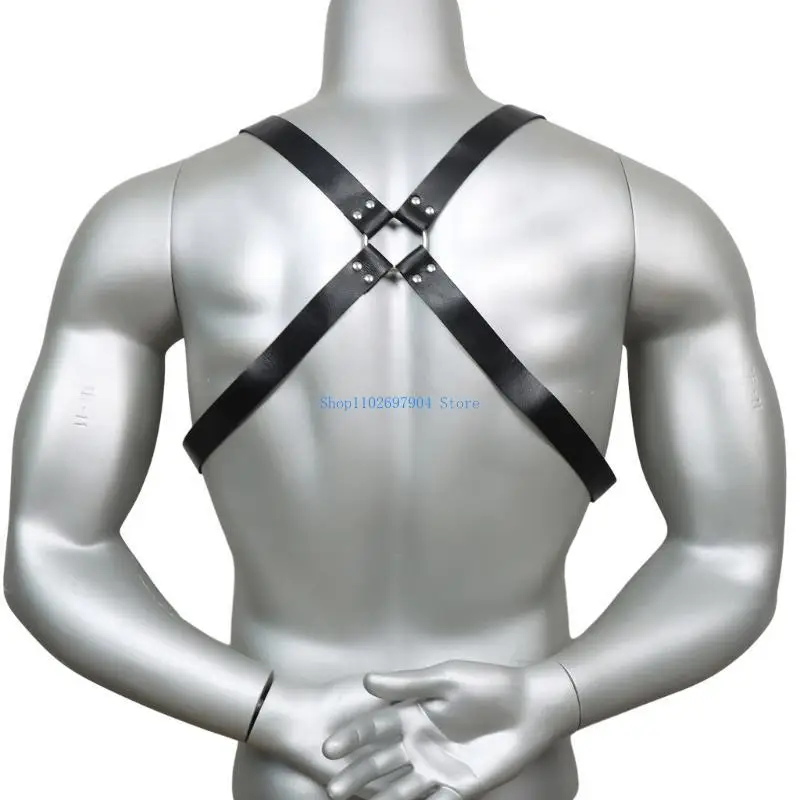 

N7YF Мужские подтяжки для брюк с 2 прочными зажимами X-образные сверхпрочные подтяжки, регулируемые для джинсовых комбинезонов