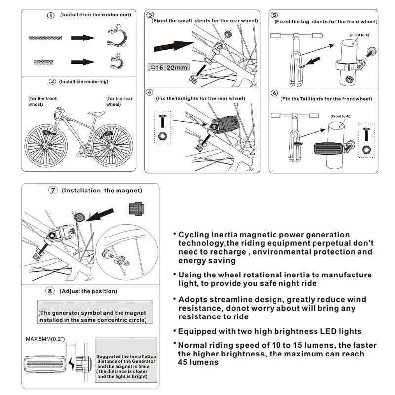 

High Brightness LED Tail Light Waterproofed Bicycles Tail Lamp Safety Taillight for Outdoor Lover