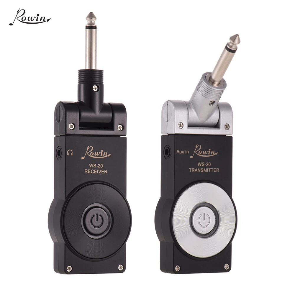 2.4G Guitar Wireless System Transmitter Receiver Rechargeable 180 Rotatable