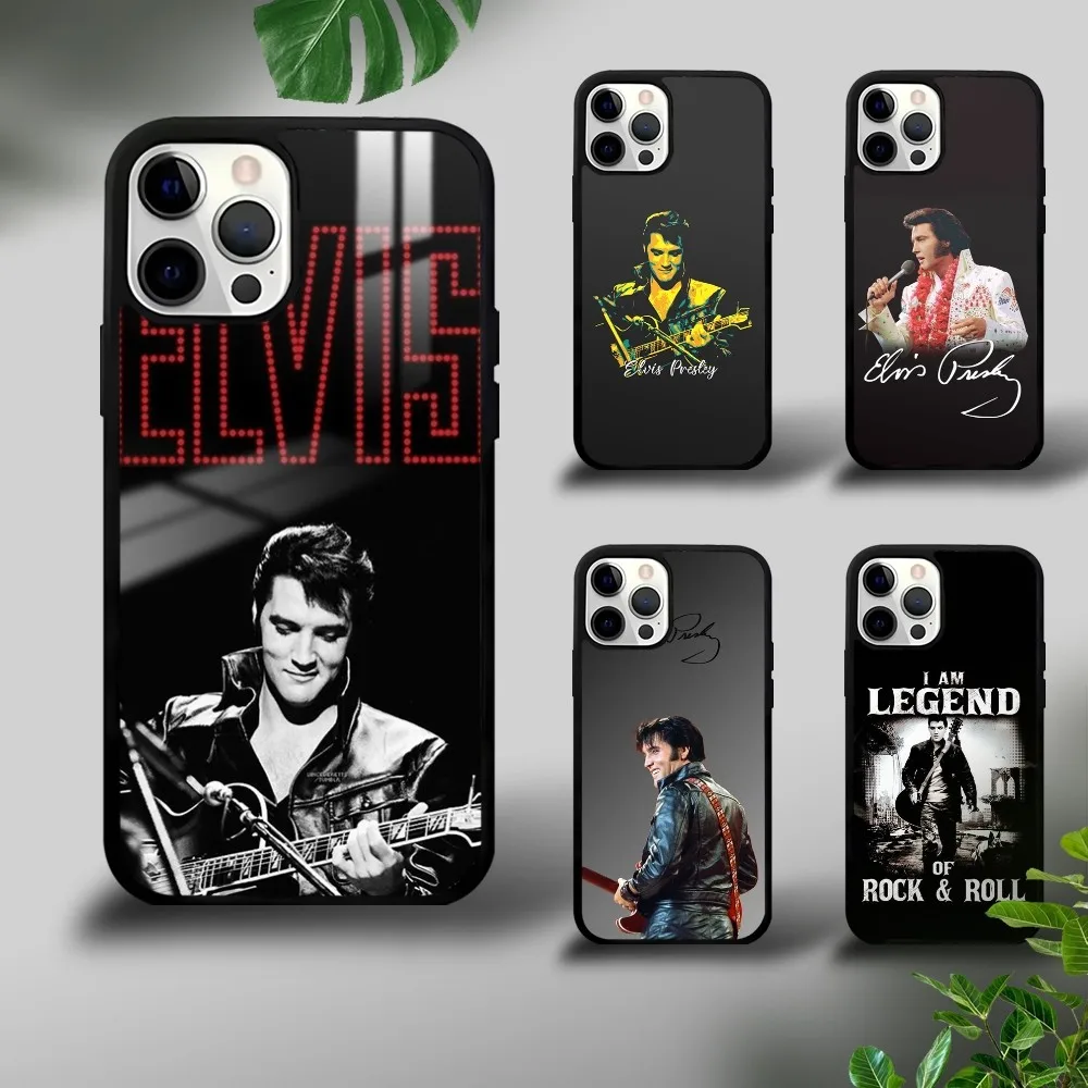 

E-Elvis P-Presley Singer Phone Case For iPhone 16 15 14 13 12 11 Pro Xs Max Mini Plus Celulares Hard Funda