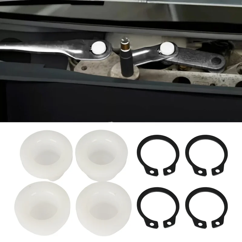 4 Sets Auto-Scheibenwischer-Verbindungsstangen-Kunststoffbuchsen-Kits, geeignet für Audi Q7 2006-2022, Autozubehör, Original-Verbindungsstangen-Kits