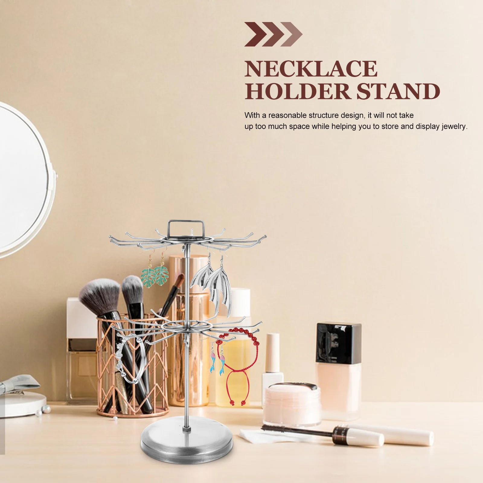 

Earring Organizer Display Stand Jewelry Rack Simple Design Flat Bottom Stable Support Perfect for Counters Retail Outlets Gift