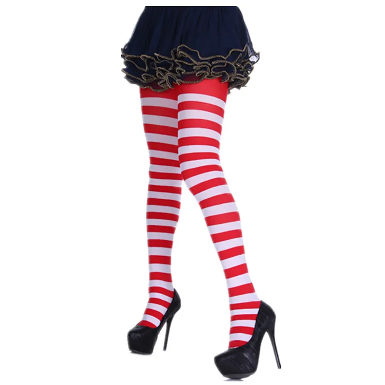 

Women Ladies Striped High Waist Skinny Casual Tights Female Autumn Winter Tights Black Yellow Green