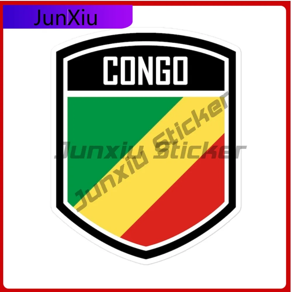 

Congo Flag Emblem Custom Stylish High Quality Stickers Waterproof Vinyl Decal for Front Rear Bumper Outdoor Durable