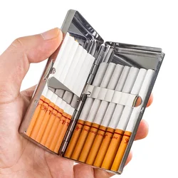 Extended Metal Portable Cigarette Case Glossy Mirror Cigarette Case with Moisture and Pressure Resistance