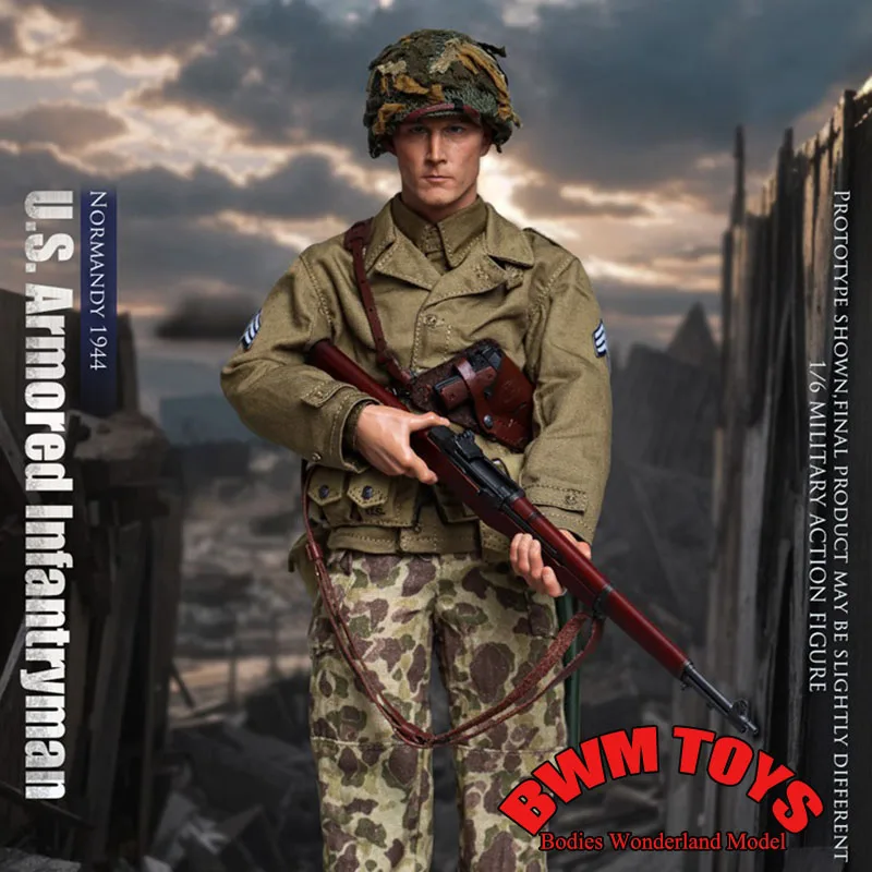 In Stock UJINDOU UD9035 1/6 Scale Collectible Normandy 1944 US Armored Infantryman 12Inch Male Soldier Full Set Action Figure