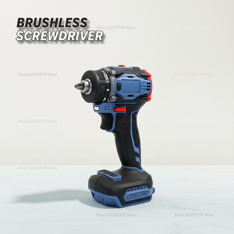  Brushless Electric Screwdriver 1/4 Inch 4000RPM 21+1 Gears Dual Speed Cordless Drill Compatible with Makita 18V Battery for DIY 