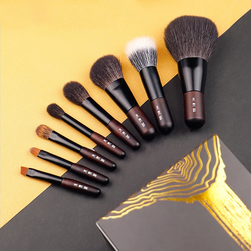 8pcs Makeup Brush Sets Loose Powder Contour Fluffy Foundation Highlight Brushes Comfortable Skin-friendly Hair Beauty Tools