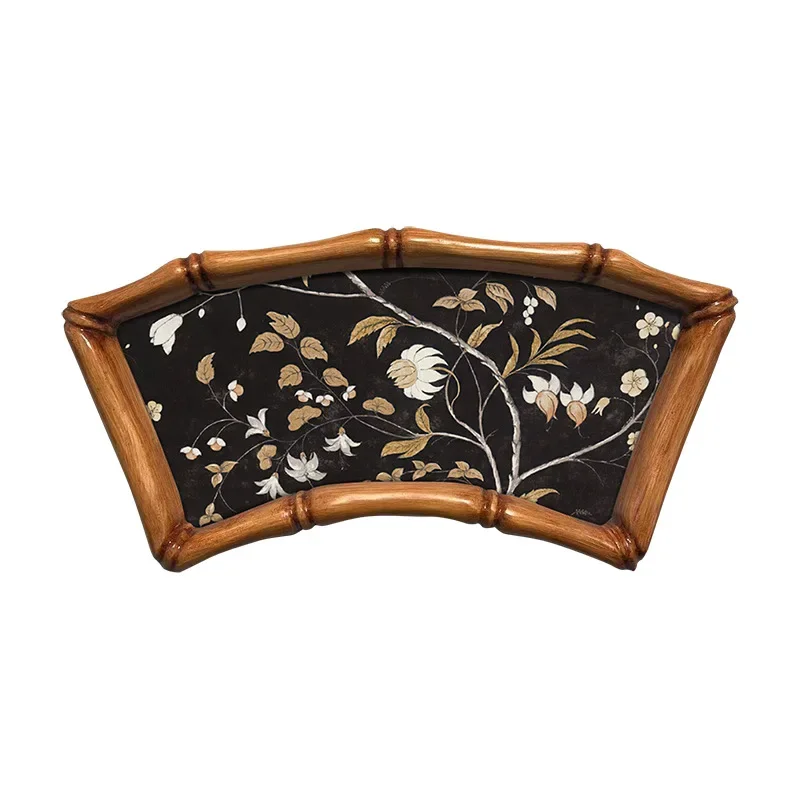 Nuevo Gabinete de porche de color café de bambú de estilo chino, mueble antiguo de un solo marco para sala de estar y dormitorio