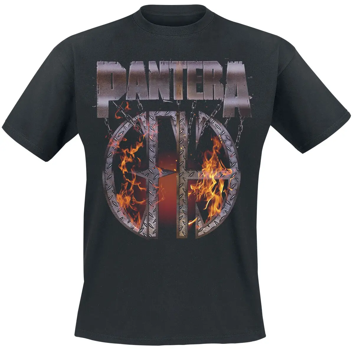 CFH Flames Pantera T-Shirt Men Women Metal Rock Band Graphic Tee 100% Cotton Summer Streetwear Top