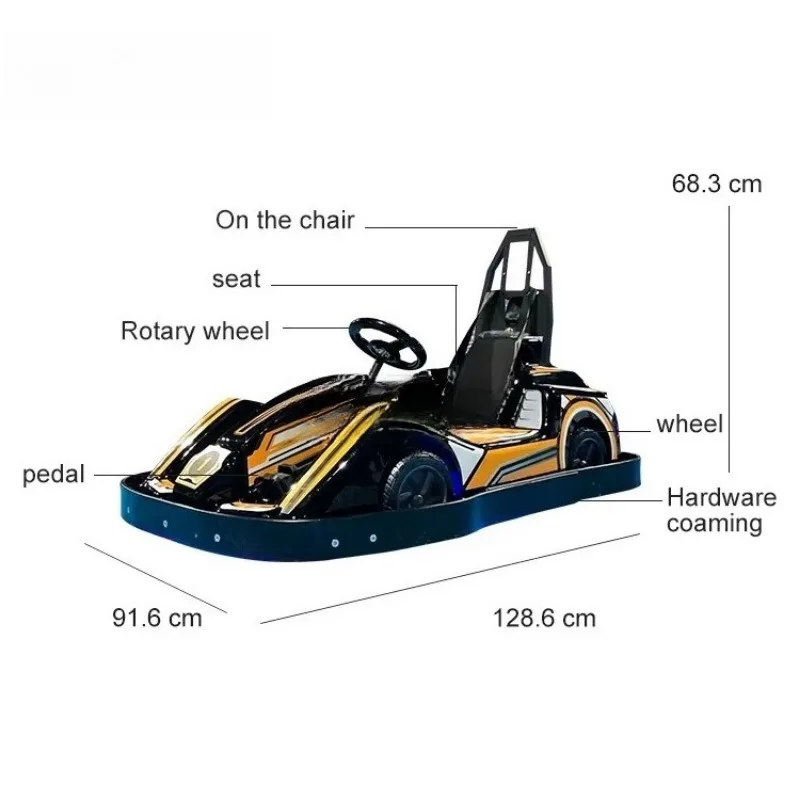 Kids Outdoor Electric Racing Go Kart Children Electric Karting Pro Version  Kids Electric Car Go-Kart