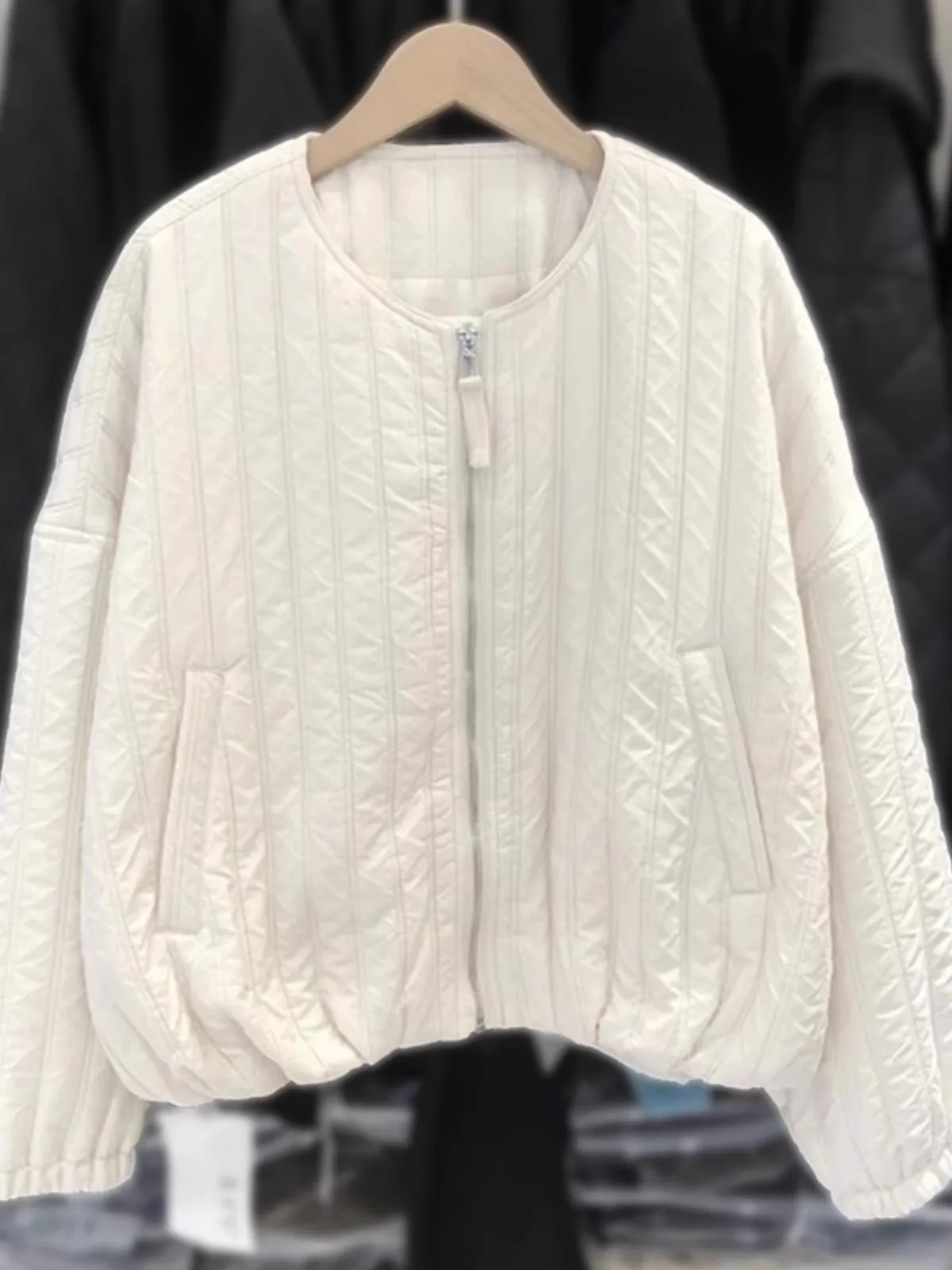 

Cotton padded women's autumn and winter 2025 new style loose and warm jacket with cotton clip