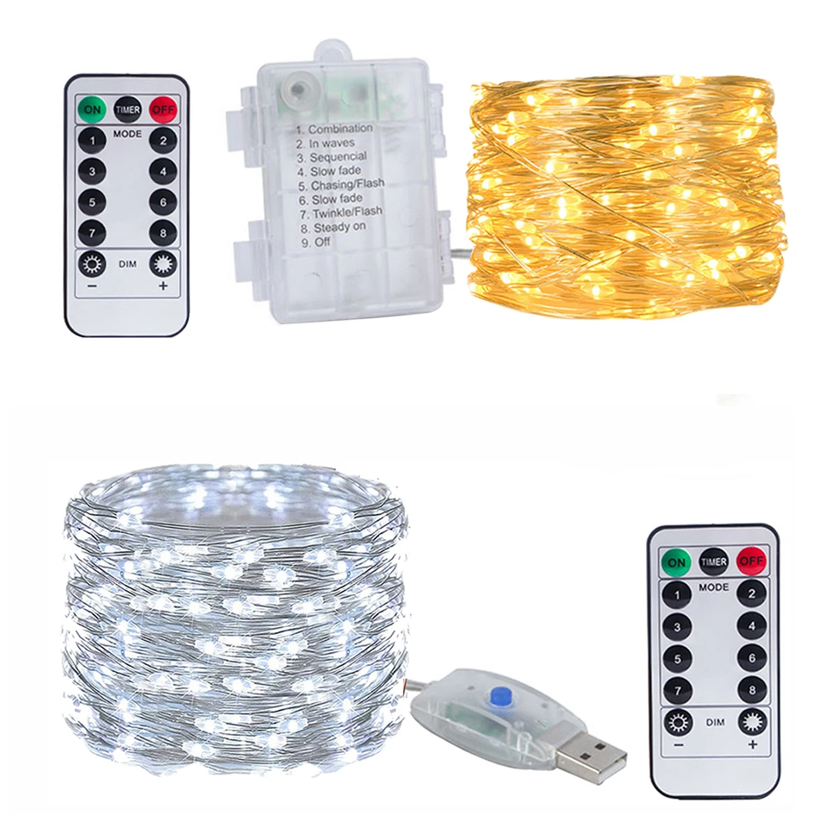 

5 м/10 м/20 млED гирлянда из медной проволоки, USB аккумулятор, уличный Y-образный источник питания, сказочная лампа для дня рождения, дома, кемпинга, сада, вечеринки