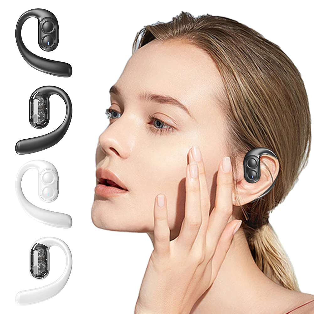 Bluetooth-Compatible 5.4 Single Earphone TYPE-C Charging Wireless Handsfree Headset 7 Hours Long Battery Life for Workout Sports