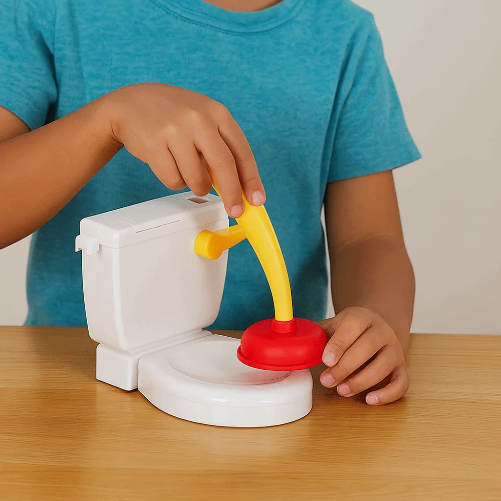 

Plastic Toilet Flushing Prank Toy Board Games Spraying Water Jetting Tricky Toy Collection Two-Player