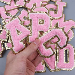 8CM Patch Letters for Clothes Alphabet Sticky Letter Clothing Bags Jacket Iron on Letter Emblems Chenille Patches for DIY MC006