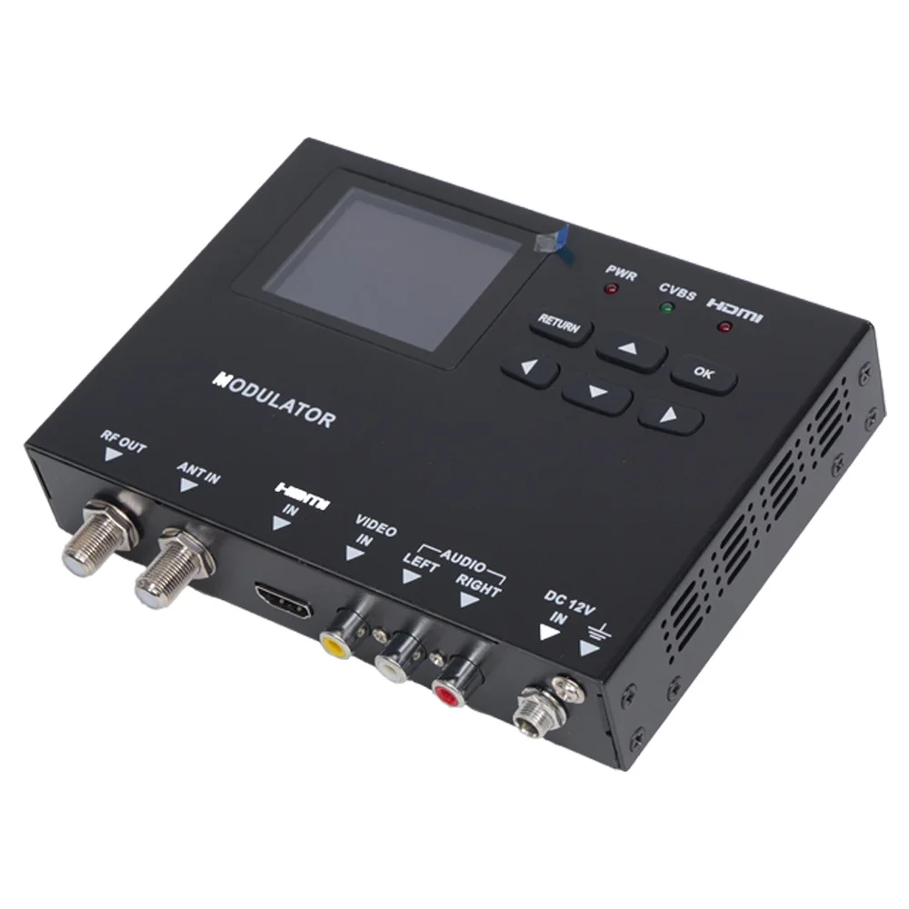 MPEG2 HD Video Encoder Modulator AV CVBS HDMI to RF DVB-T ATSC DVB-C ISDB-T DTMB Modulator Digital TV equipment