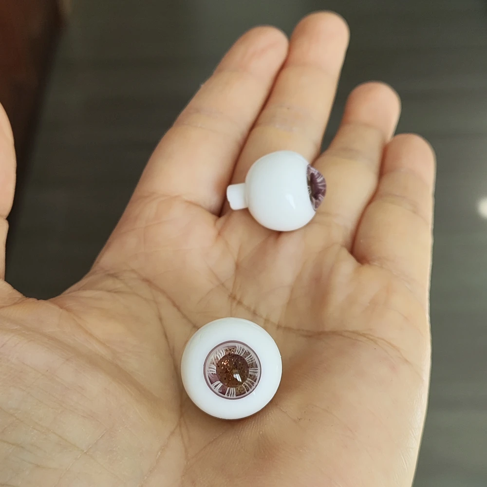 Acessório de boneca olhos de brinquedo 16mm 1/6 1/4 1/3 aod dod msd yosd sd bjd boneca olhos de vidro globo ocular jd08