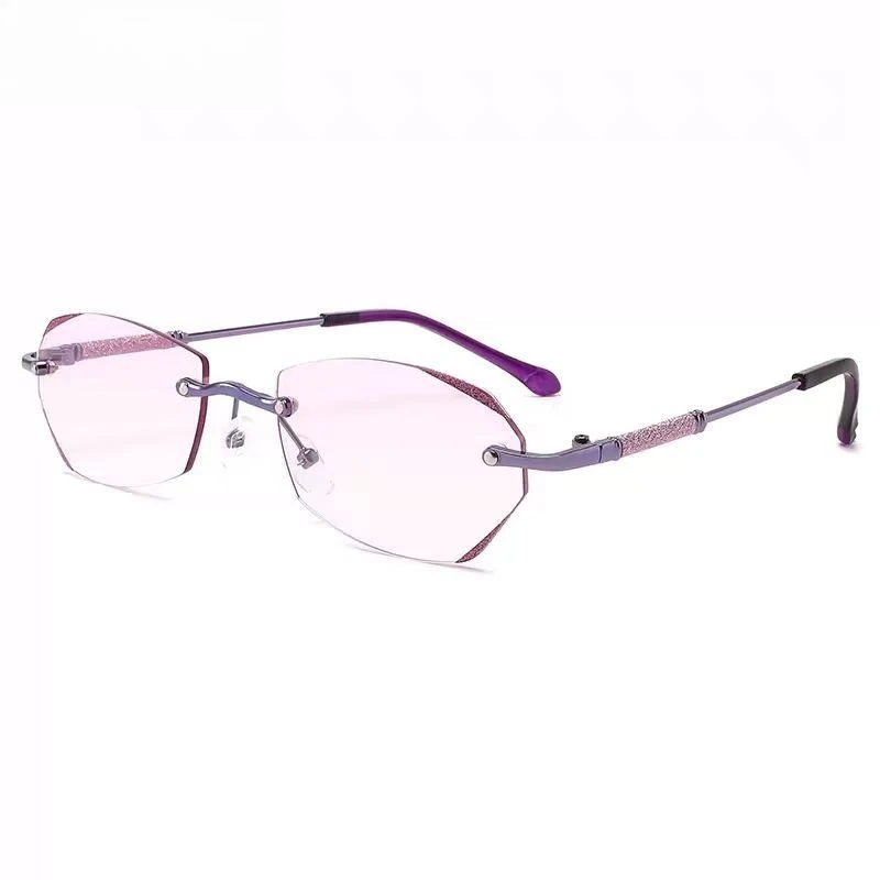 Luxuriöse Rahmenlose HD-Lesebrille mit Blaulichtfilter im Vintage-Stil, Ultraleicht und Hochwertig für Damen – Detail 11