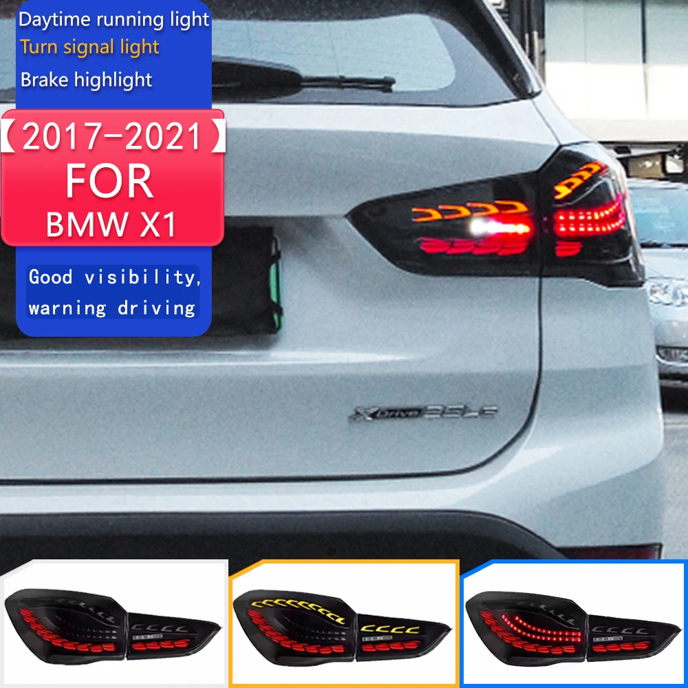 

Автомобильные фары для BMW X1, светодиодный задний фонарь 2017-2021 F48, задний фонарь DRL, динамический сигнал заднего хода, автомобильные аксессуары