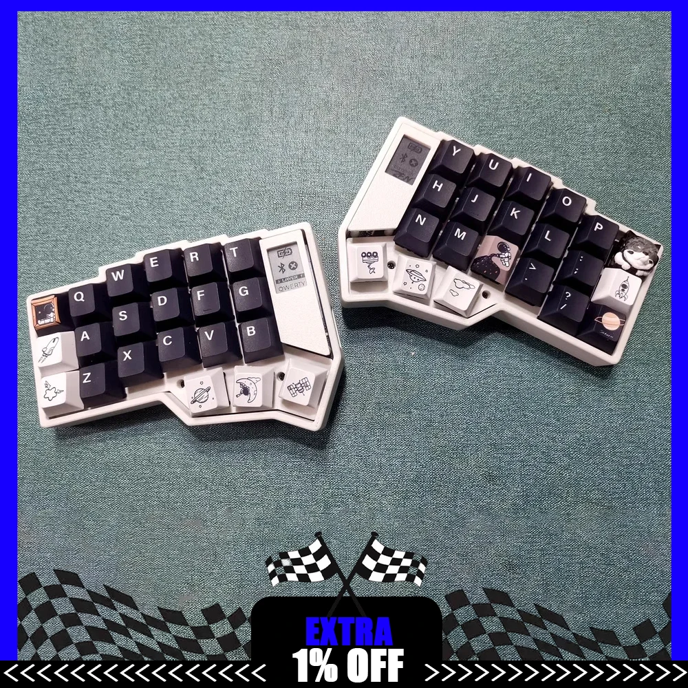 Corne kit de teclado dividido sem fio rgb hotswap personalizar kit de teclado mecânico dividido com botão de tela joystick suporte zmk presente