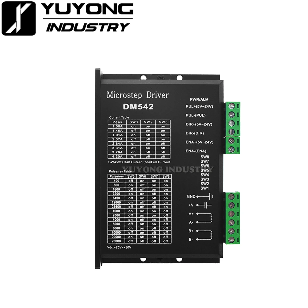 

DM542 Digital Stepper Motor Driver 2 Dhase 4.2A for 42 57 86 Stepper Motor NEMA17/23/34 Controller Can Replace TB6600