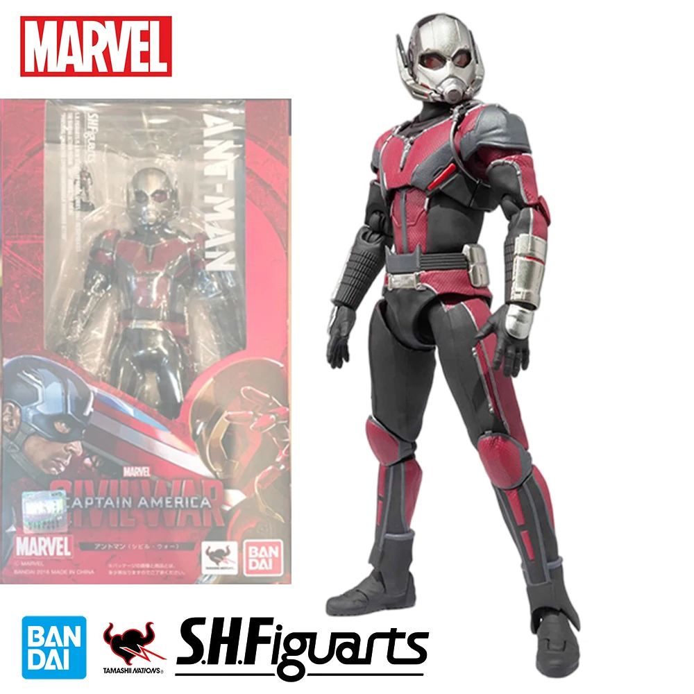 

Bandai Genuine Marvel Ant-Man S.H.Figuarts Captain America:Civil War 3 Anime Action Figure Toys Model Collection Toy Gifts