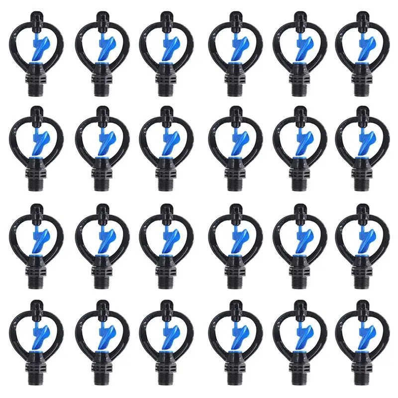 ABHI-50PCS G1/2 Butterfly Sprinkler Automatic External Wire Impeller Nozzle 360Degree Automatic Rotation Sprinkler Irrigation
