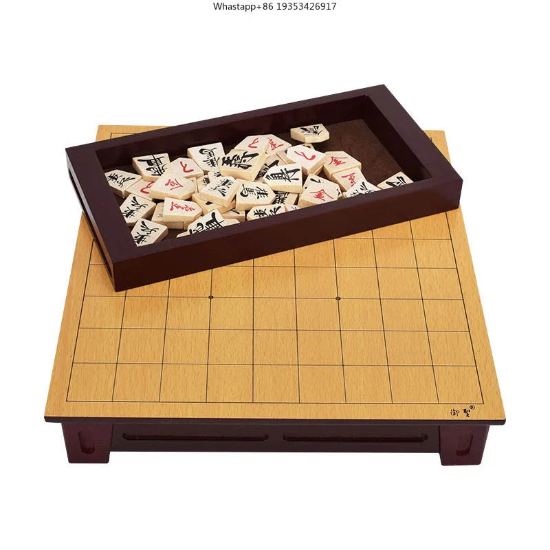Nuevo juego de shogi japonés para adultos, ideal para principiantes, entrenamiento estándar de shogi, adecuado para introducción, tablero de ajedrez de madera con cajón.