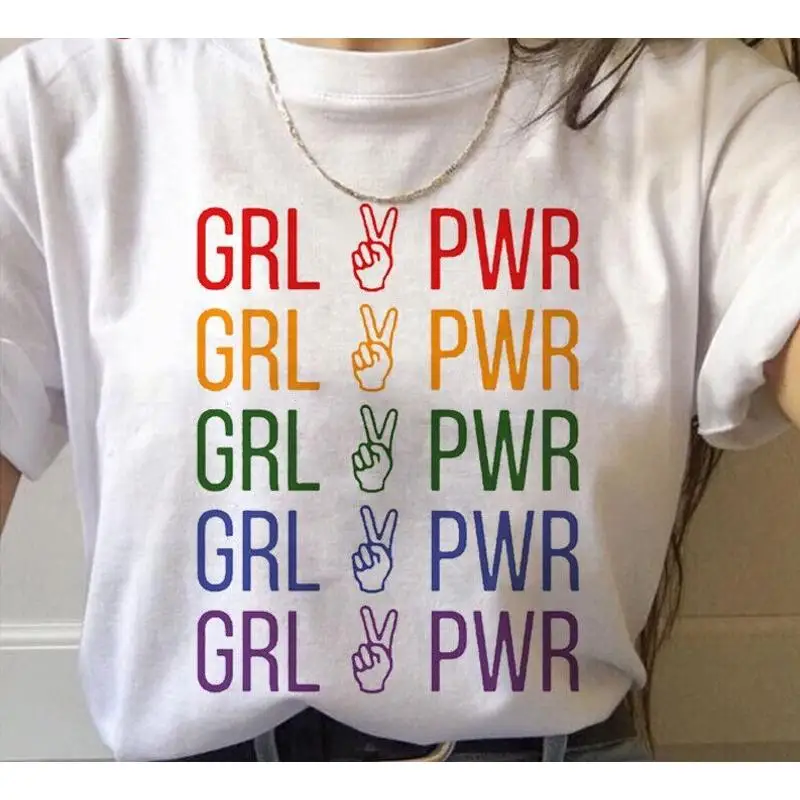 Maglietta Grl Pwr Girl Power Feminismo 100 Premium Cotton