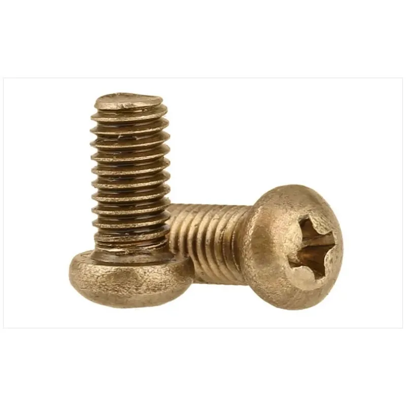 GB818 جولة مسمار لولبي الرأس النحاس فيليبس آلة النحاس M2 M2.5 M3 M4 M5 M6 مسامير عموم رئيس PM Blot روبوت DIY بها بنفسك