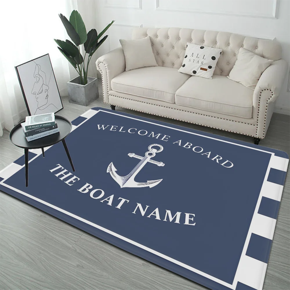 Vintage Nautical Compass Captain Anchor Boat Floor Mat Bath Mat Nordic Style Home Doormat Bathroom-Toilet Mats Welcome Doormat