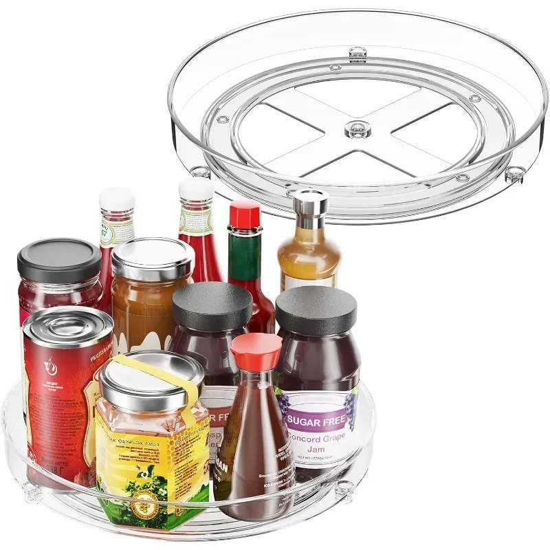 Lazy Susan Organizer, 9.5 Inch Lazy Susan Turntable for Cabinet, Refrigerator Organizer for Pantry Organizers and Storage