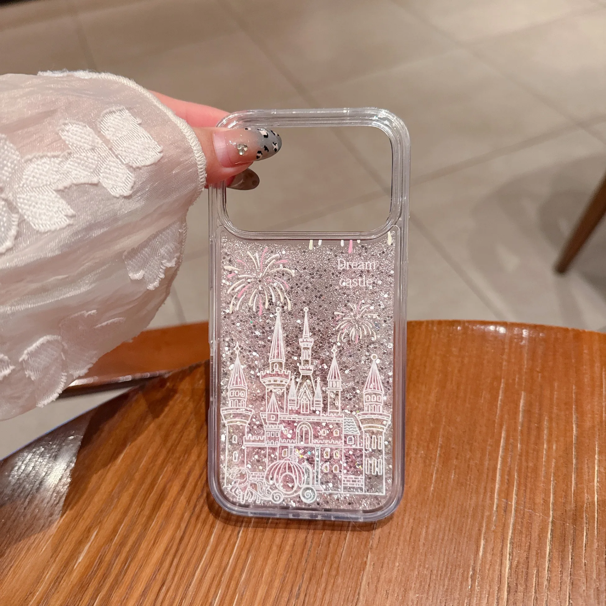 Liquid Quicksand Dreamy Star-Glow Castle Handyhülle für iPhone 17 Pro Max 16 15 14 13 18 Pro Schutzhülle für Frauen und Mädchen – Detail 2