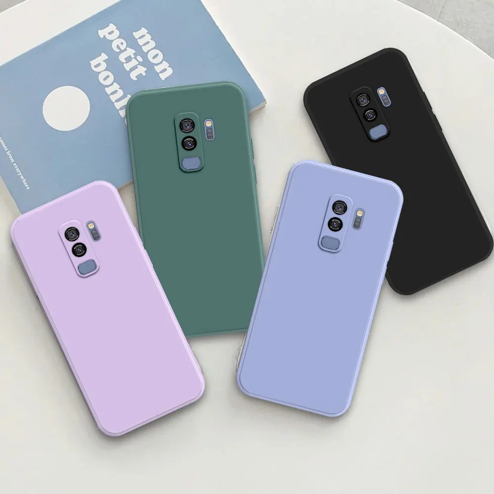 For Samsung S9 Case For Samsung Galaxy S9 Plus Coque Matte Soft Silicone Shockproof Cover For Samsung S9 Square Phone Case Funda