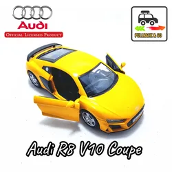 1:36 Audi R8 V10 Q7 V12 Pullback Toy Car Model Official Licensed Scale Replica Metal Diecast Miniature Art Xmas Kid Boy Gift