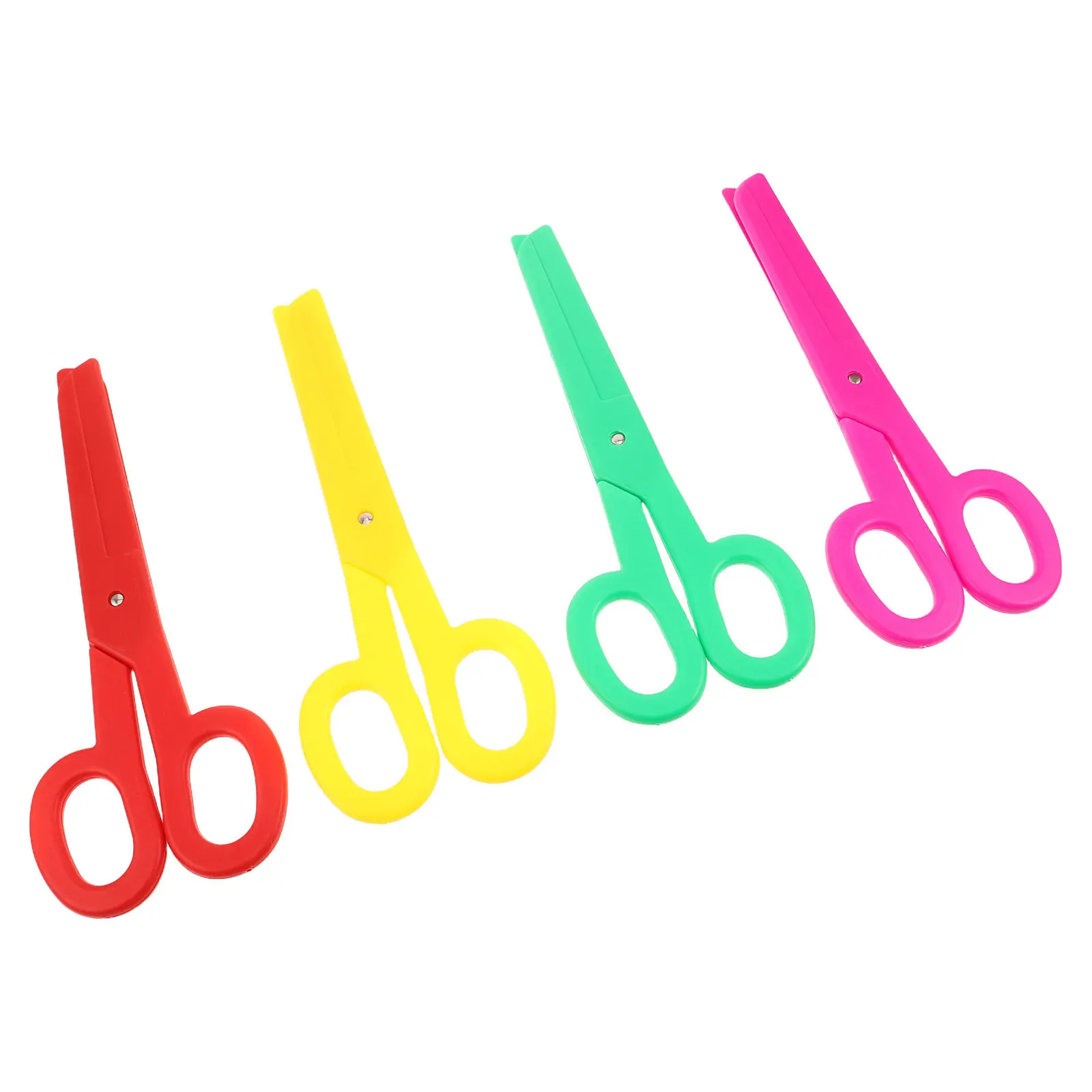 

Набор из 4 больших пластиковых ножниц для розыгрышей и снятия стресса - реалистичный дизайн, увеличенные ножницы-реквизит для косплея и церемоний