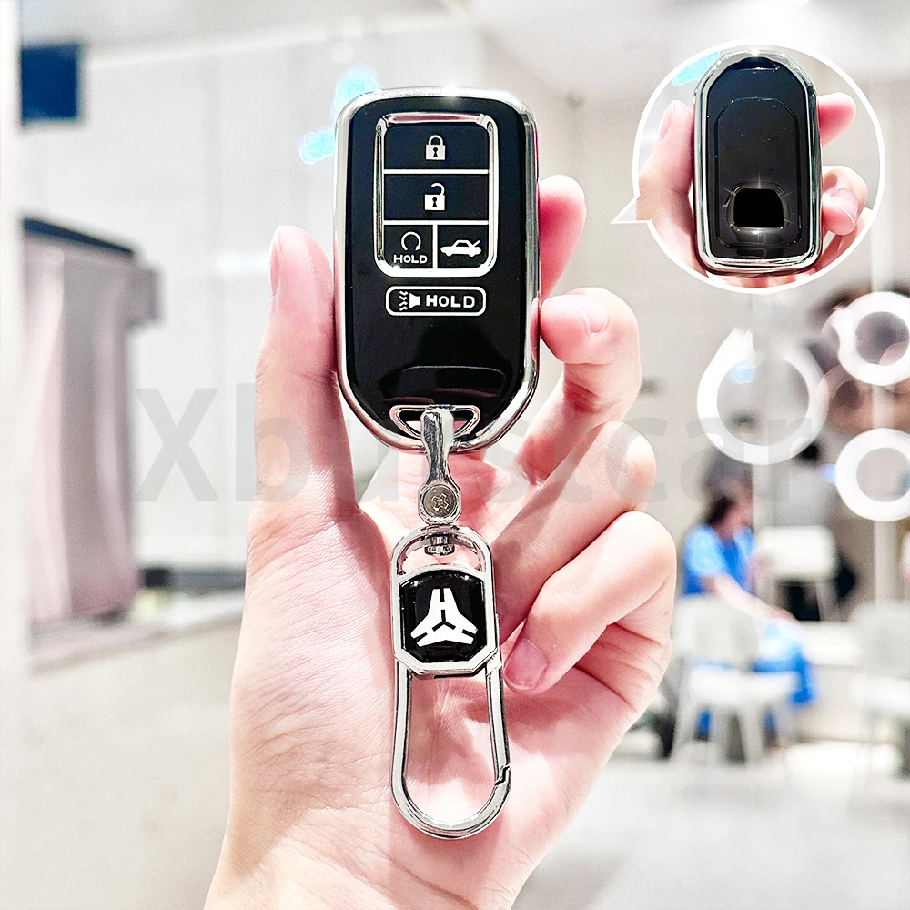 4/5 boutons pour Honda CR-V pilote Ridgeline Odyssey Accord Civic TPU coque automatique Fob voiture télécommande clé housse sans clé accessoires